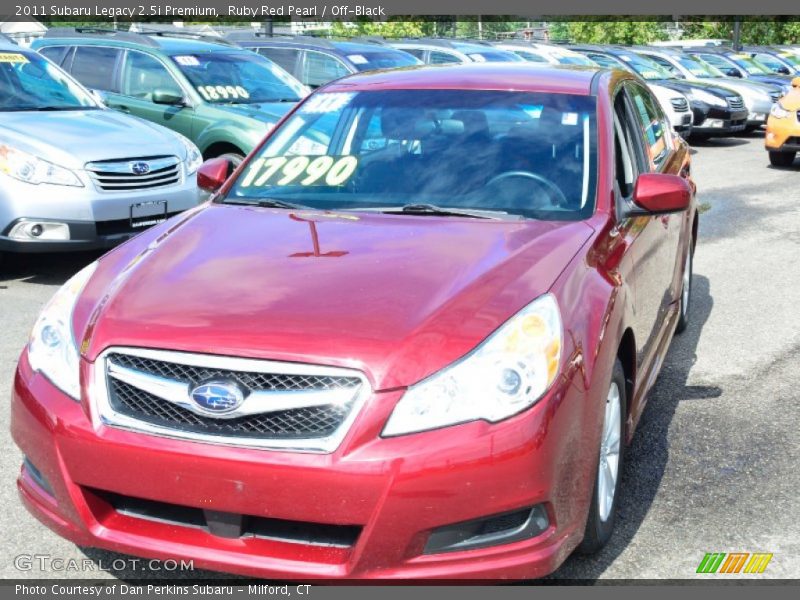 Ruby Red Pearl / Off-Black 2011 Subaru Legacy 2.5i Premium