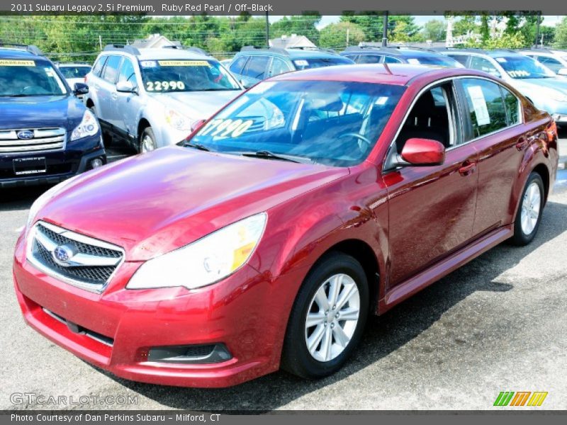Ruby Red Pearl / Off-Black 2011 Subaru Legacy 2.5i Premium