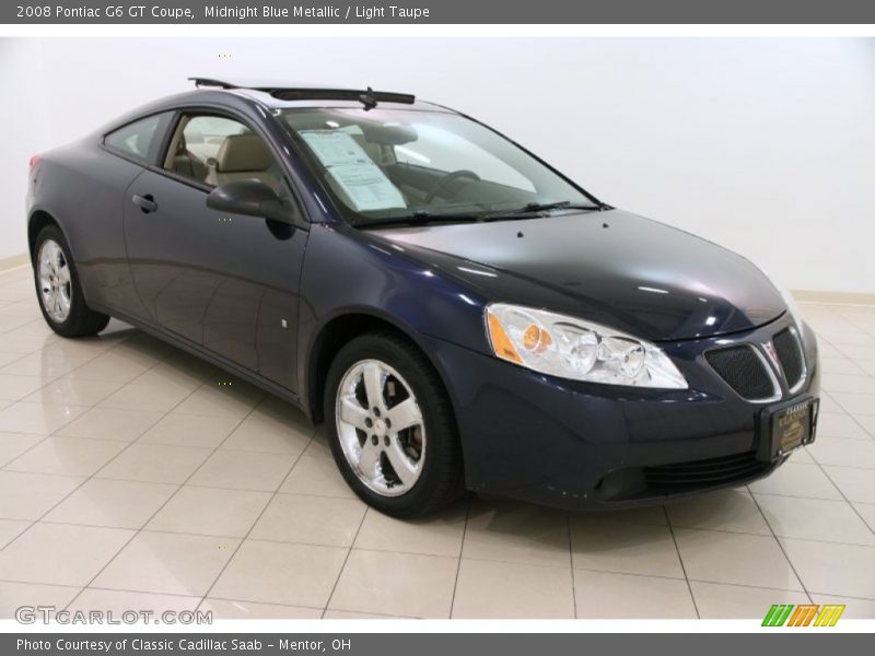 Midnight Blue Metallic / Light Taupe 2008 Pontiac G6 GT Coupe