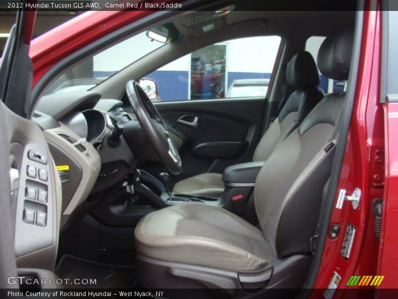 Garnet Red / Black/Saddle 2012 Hyundai Tucson GLS AWD