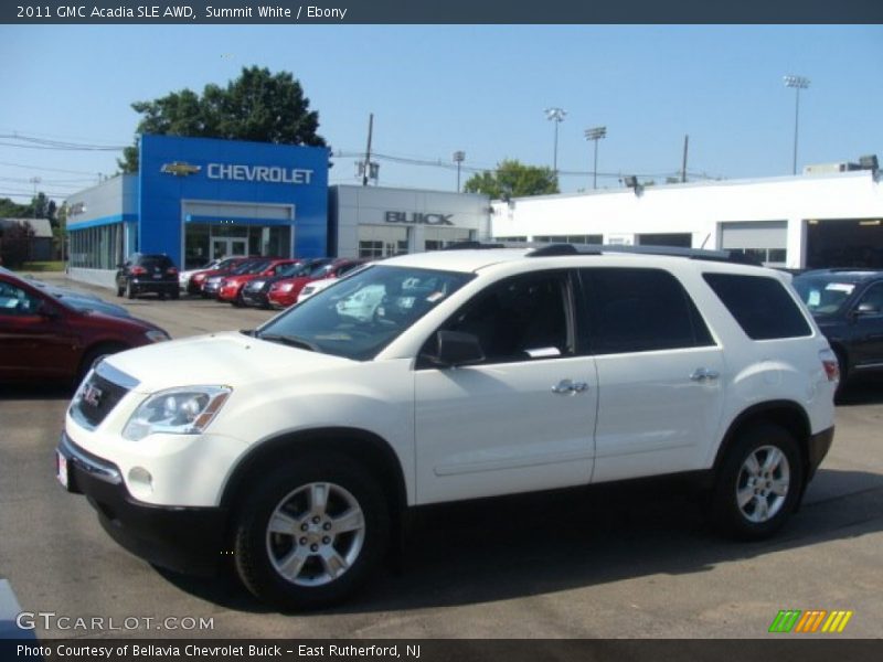 Summit White / Ebony 2011 GMC Acadia SLE AWD