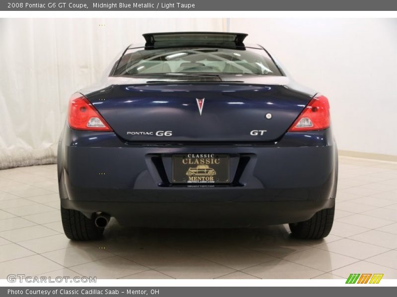 Midnight Blue Metallic / Light Taupe 2008 Pontiac G6 GT Coupe