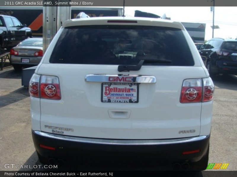 Summit White / Ebony 2011 GMC Acadia SLE AWD