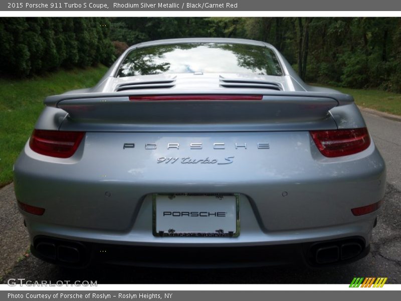 Rhodium Silver Metallic / Black/Garnet Red 2015 Porsche 911 Turbo S Coupe