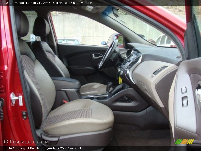 Garnet Red / Black/Saddle 2012 Hyundai Tucson GLS AWD