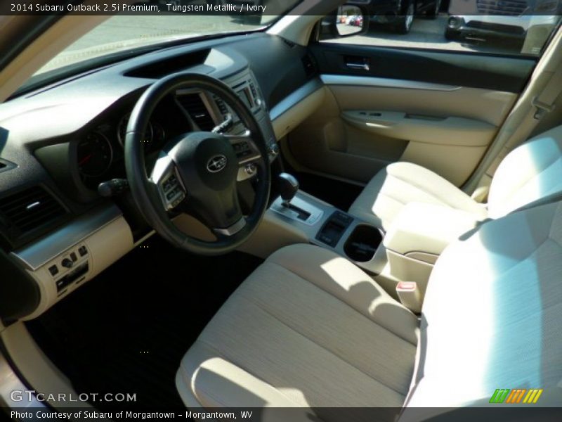 Tungsten Metallic / Ivory 2014 Subaru Outback 2.5i Premium