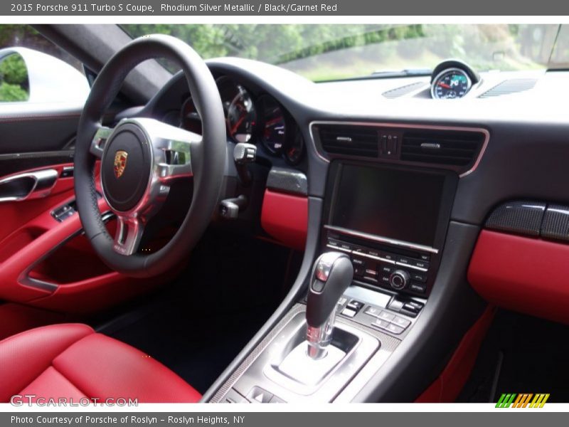 Rhodium Silver Metallic / Black/Garnet Red 2015 Porsche 911 Turbo S Coupe