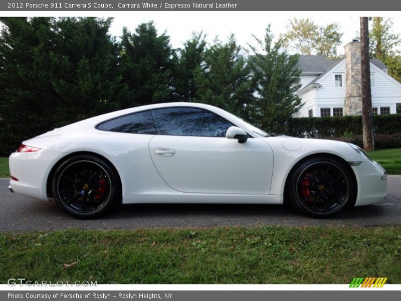 Carrara White / Espresso Natural Leather 2012 Porsche 911 Carrera S Coupe