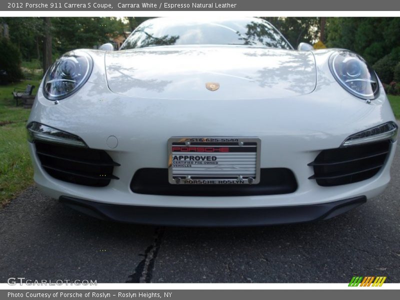 Carrara White / Espresso Natural Leather 2012 Porsche 911 Carrera S Coupe