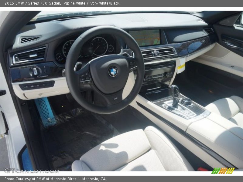 Ivory White/Black Interior - 2015 7 Series 750i Sedan 