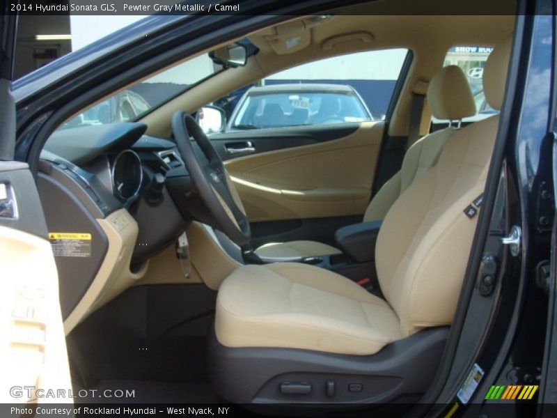 Pewter Gray Metallic / Camel 2014 Hyundai Sonata GLS