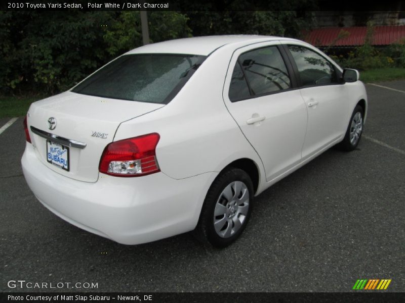 Polar White / Dark Charcoal 2010 Toyota Yaris Sedan