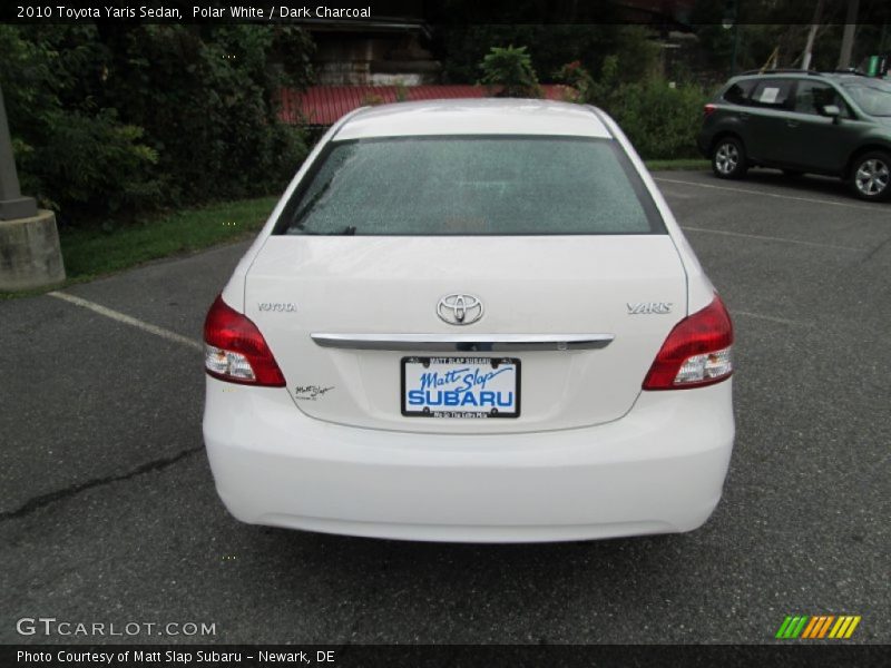 Polar White / Dark Charcoal 2010 Toyota Yaris Sedan