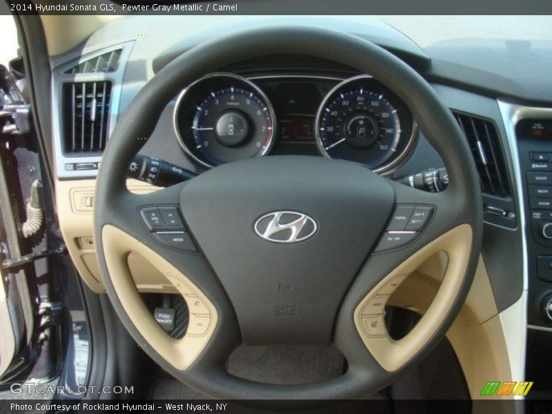 Pewter Gray Metallic / Camel 2014 Hyundai Sonata GLS