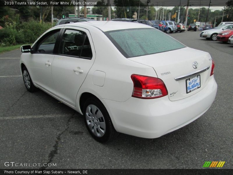 Polar White / Dark Charcoal 2010 Toyota Yaris Sedan