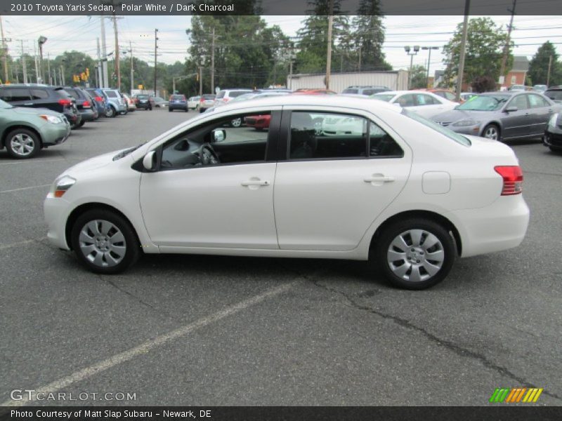 Polar White / Dark Charcoal 2010 Toyota Yaris Sedan