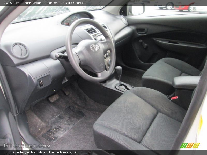 Polar White / Dark Charcoal 2010 Toyota Yaris Sedan