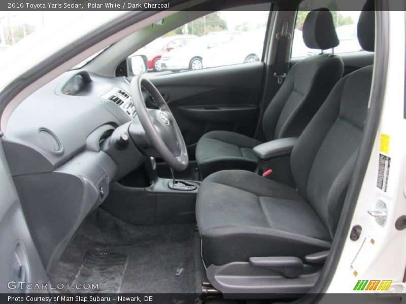 Polar White / Dark Charcoal 2010 Toyota Yaris Sedan
