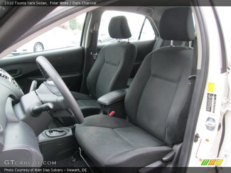 Polar White / Dark Charcoal 2010 Toyota Yaris Sedan
