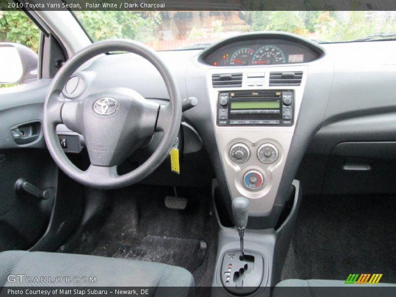 Polar White / Dark Charcoal 2010 Toyota Yaris Sedan