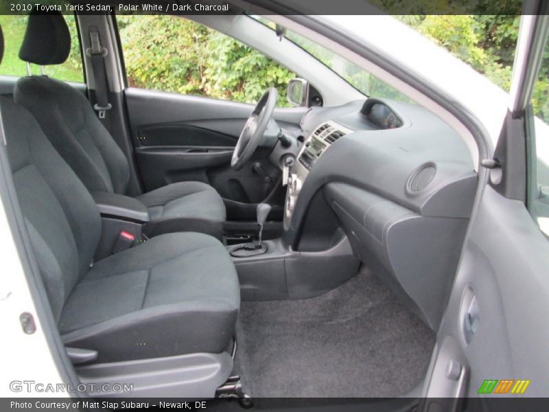 Polar White / Dark Charcoal 2010 Toyota Yaris Sedan