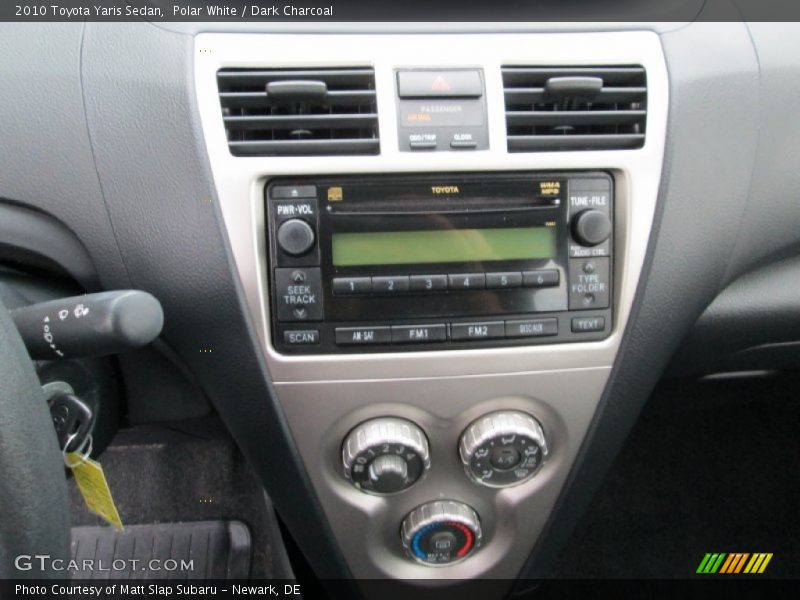 Polar White / Dark Charcoal 2010 Toyota Yaris Sedan