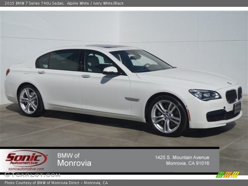 Alpine White / Ivory White/Black 2015 BMW 7 Series 740Li Sedan