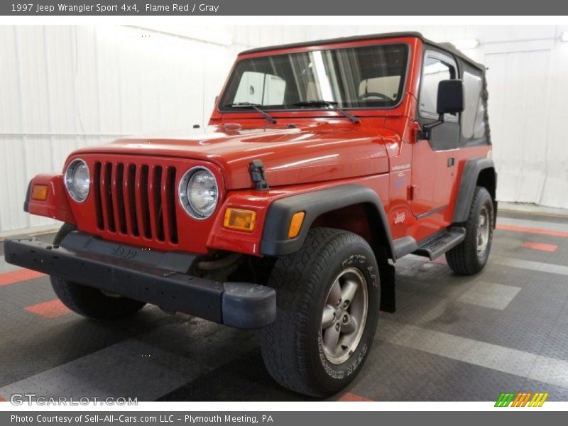 Flame Red / Gray 1997 Jeep Wrangler Sport 4x4