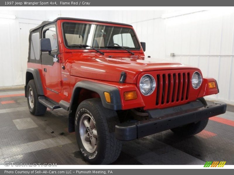 Flame Red / Gray 1997 Jeep Wrangler Sport 4x4