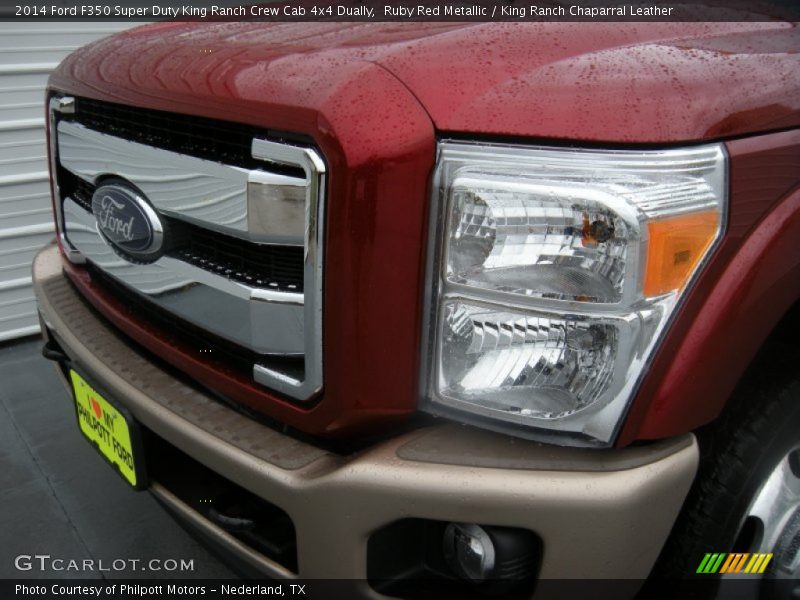 Ruby Red Metallic / King Ranch Chaparral Leather 2014 Ford F350 Super Duty King Ranch Crew Cab 4x4 Dually