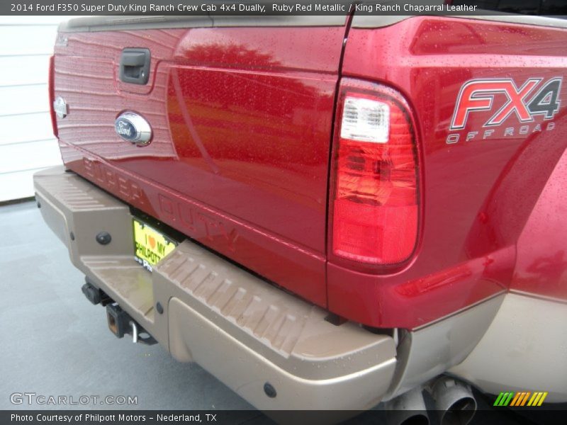 Ruby Red Metallic / King Ranch Chaparral Leather 2014 Ford F350 Super Duty King Ranch Crew Cab 4x4 Dually