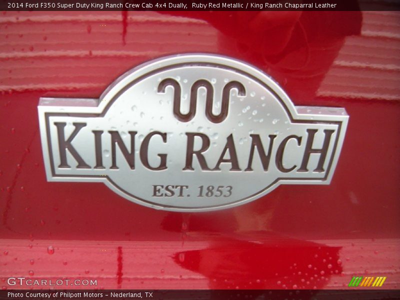 Ruby Red Metallic / King Ranch Chaparral Leather 2014 Ford F350 Super Duty King Ranch Crew Cab 4x4 Dually