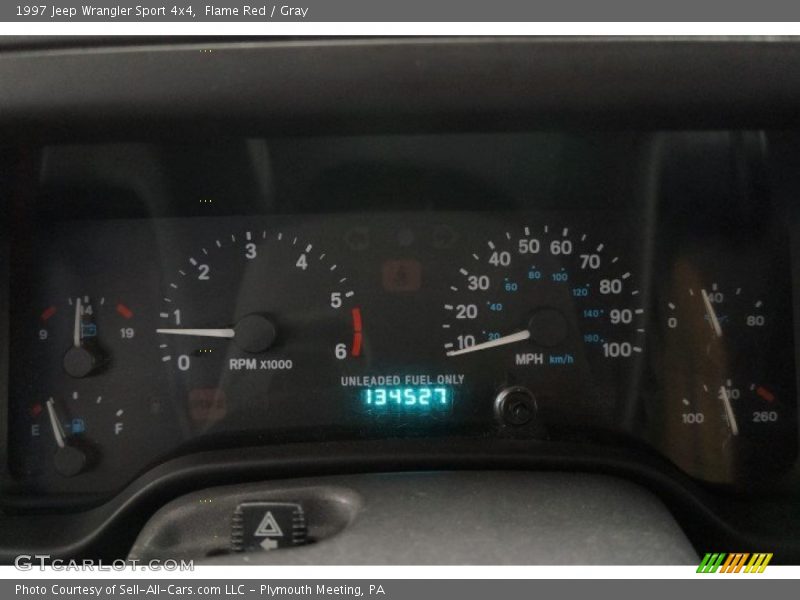 Flame Red / Gray 1997 Jeep Wrangler Sport 4x4