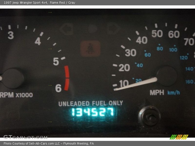 Flame Red / Gray 1997 Jeep Wrangler Sport 4x4