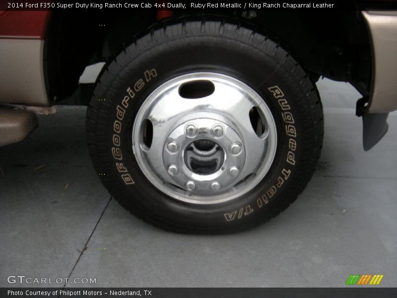 Ruby Red Metallic / King Ranch Chaparral Leather 2014 Ford F350 Super Duty King Ranch Crew Cab 4x4 Dually