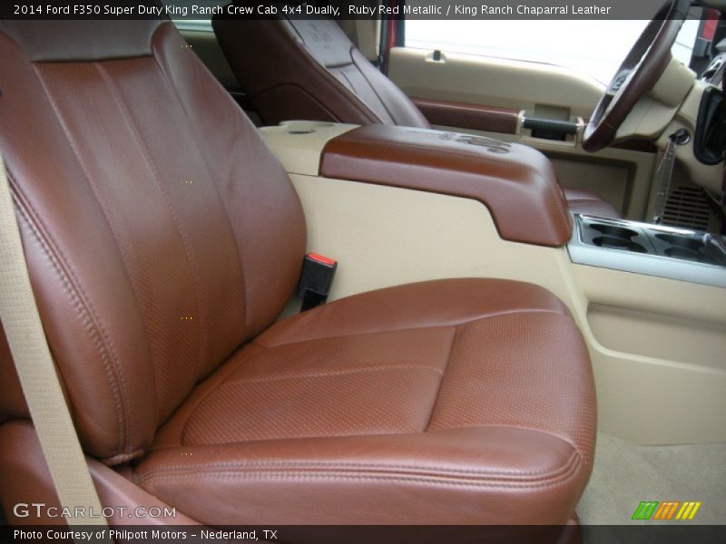 Ruby Red Metallic / King Ranch Chaparral Leather 2014 Ford F350 Super Duty King Ranch Crew Cab 4x4 Dually