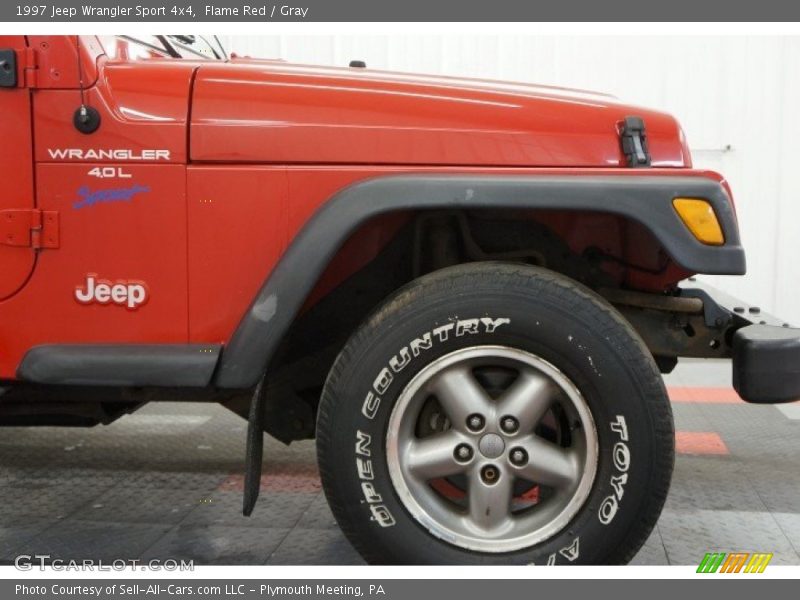 Flame Red / Gray 1997 Jeep Wrangler Sport 4x4