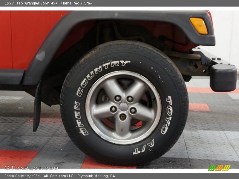 Flame Red / Gray 1997 Jeep Wrangler Sport 4x4