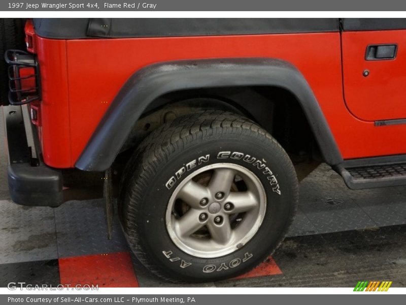 Flame Red / Gray 1997 Jeep Wrangler Sport 4x4