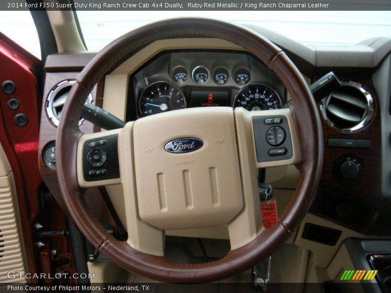 Ruby Red Metallic / King Ranch Chaparral Leather 2014 Ford F350 Super Duty King Ranch Crew Cab 4x4 Dually