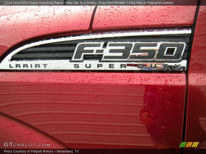 Ruby Red Metallic / King Ranch Chaparral Leather 2014 Ford F350 Super Duty King Ranch Crew Cab 4x4 Dually