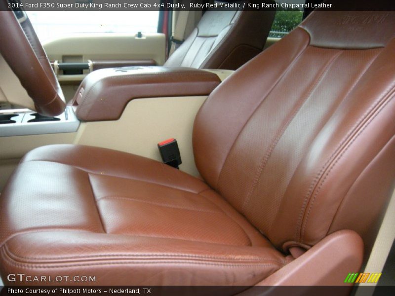 Ruby Red Metallic / King Ranch Chaparral Leather 2014 Ford F350 Super Duty King Ranch Crew Cab 4x4 Dually