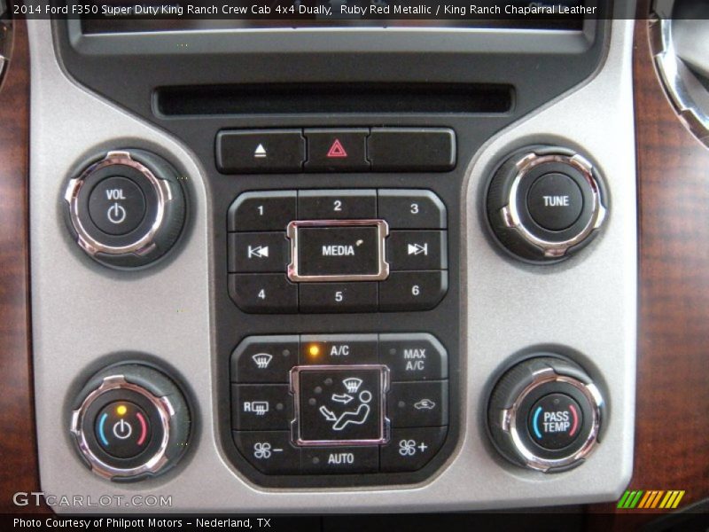Ruby Red Metallic / King Ranch Chaparral Leather 2014 Ford F350 Super Duty King Ranch Crew Cab 4x4 Dually