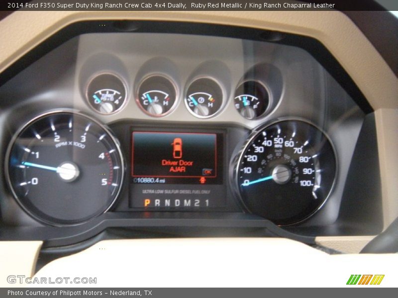 Ruby Red Metallic / King Ranch Chaparral Leather 2014 Ford F350 Super Duty King Ranch Crew Cab 4x4 Dually