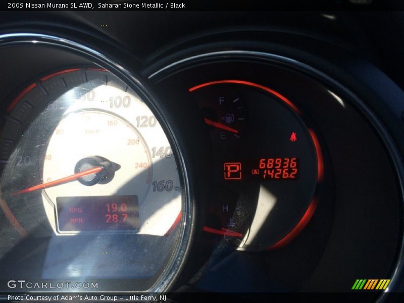 Saharan Stone Metallic / Black 2009 Nissan Murano SL AWD