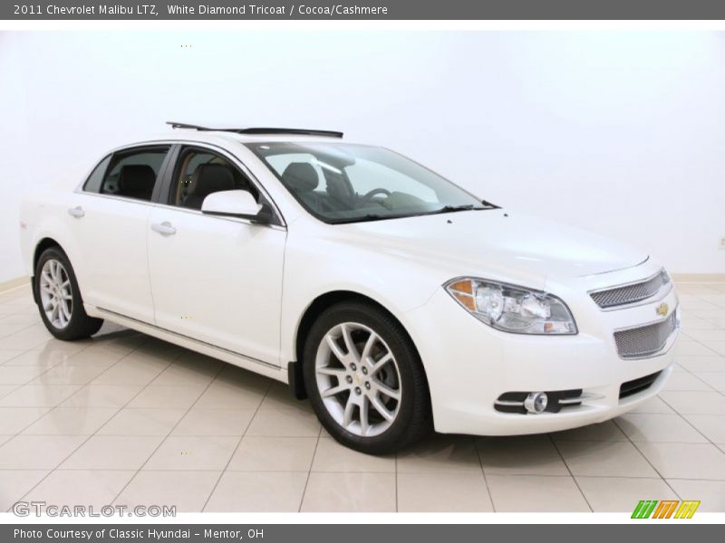 White Diamond Tricoat / Cocoa/Cashmere 2011 Chevrolet Malibu LTZ