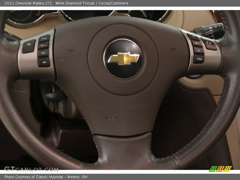 White Diamond Tricoat / Cocoa/Cashmere 2011 Chevrolet Malibu LTZ