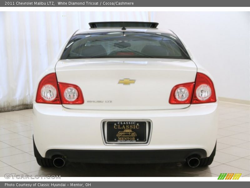 White Diamond Tricoat / Cocoa/Cashmere 2011 Chevrolet Malibu LTZ