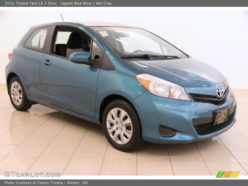 Lagoon Blue Mica / Ash Gray 2012 Toyota Yaris LE 3 Door