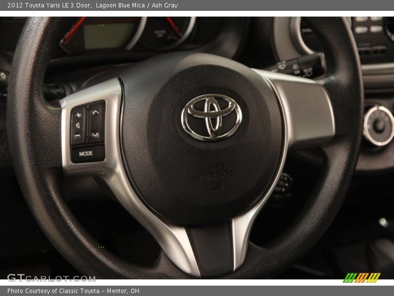Lagoon Blue Mica / Ash Gray 2012 Toyota Yaris LE 3 Door